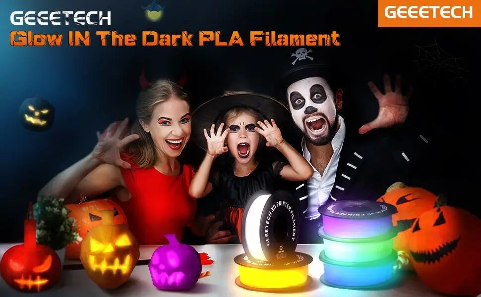 GEEETECH Glow PLA 1.75mm 1kg Glow in Dark for 3D Printing Night Light Luminous 8 Colors 3D Printer Material, Oversea Warehouse