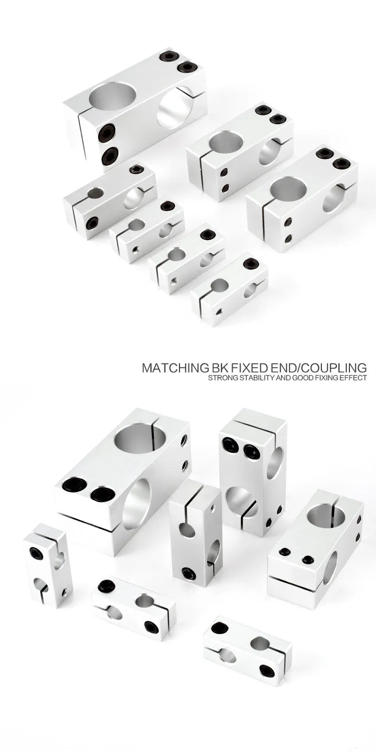 3D printing accessories Pneumatic components linear optical axis fixing clip Connecting piece cross double hole support frame