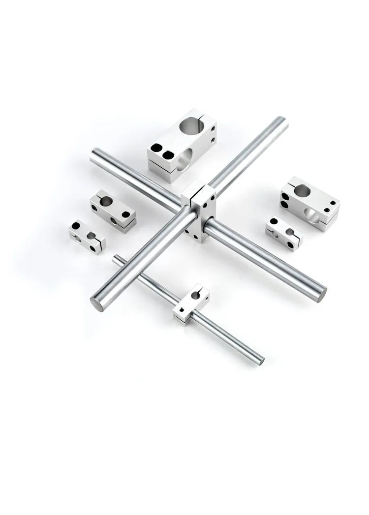 3D printing accessories Pneumatic components linear optical axis fixing clip Connecting piece cross double hole support frame