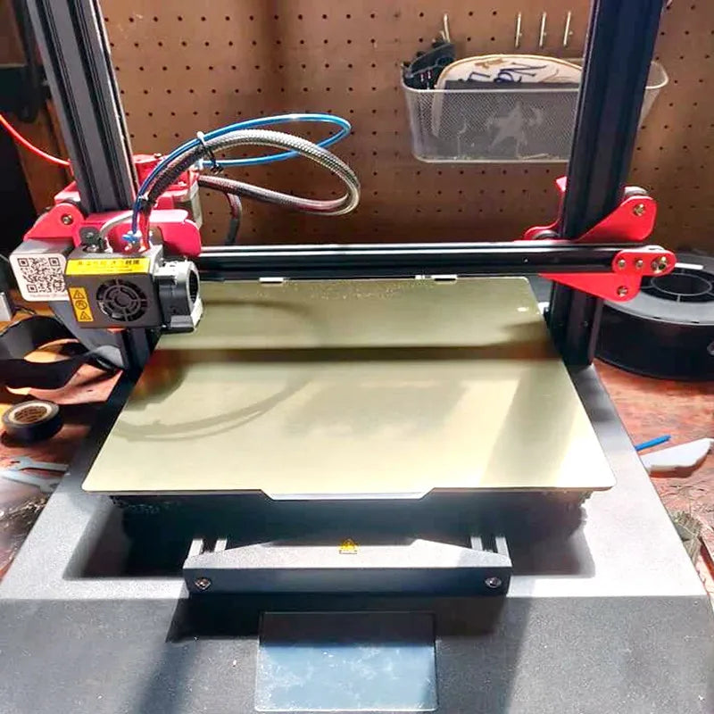3D Printer Smooth PEI Spring Steel Sheet PEI Build Plate Platform 320x310mm For CR-10S Pro,Ender 3 Max,Kobra Plus 3D Printer