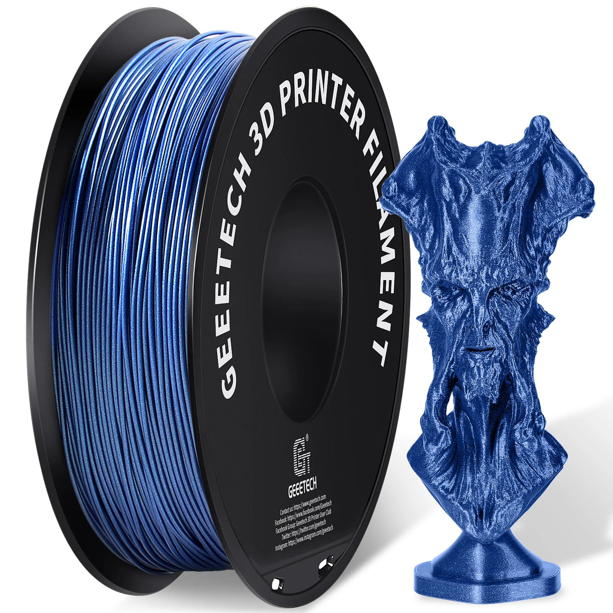 GEEETECH 1roll/1kg 1.75mm PLA Silk PLA  Filament Vacuum Packaging Overseas Warehouses Various Colors For 3D Printer Fast Ship