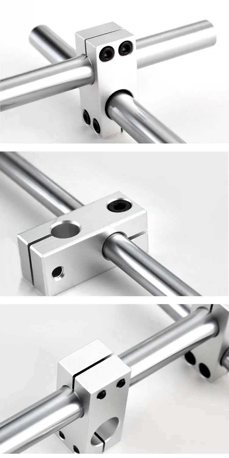 3D printing accessories Pneumatic components linear optical axis fixing clip Connecting piece cross double hole support frame