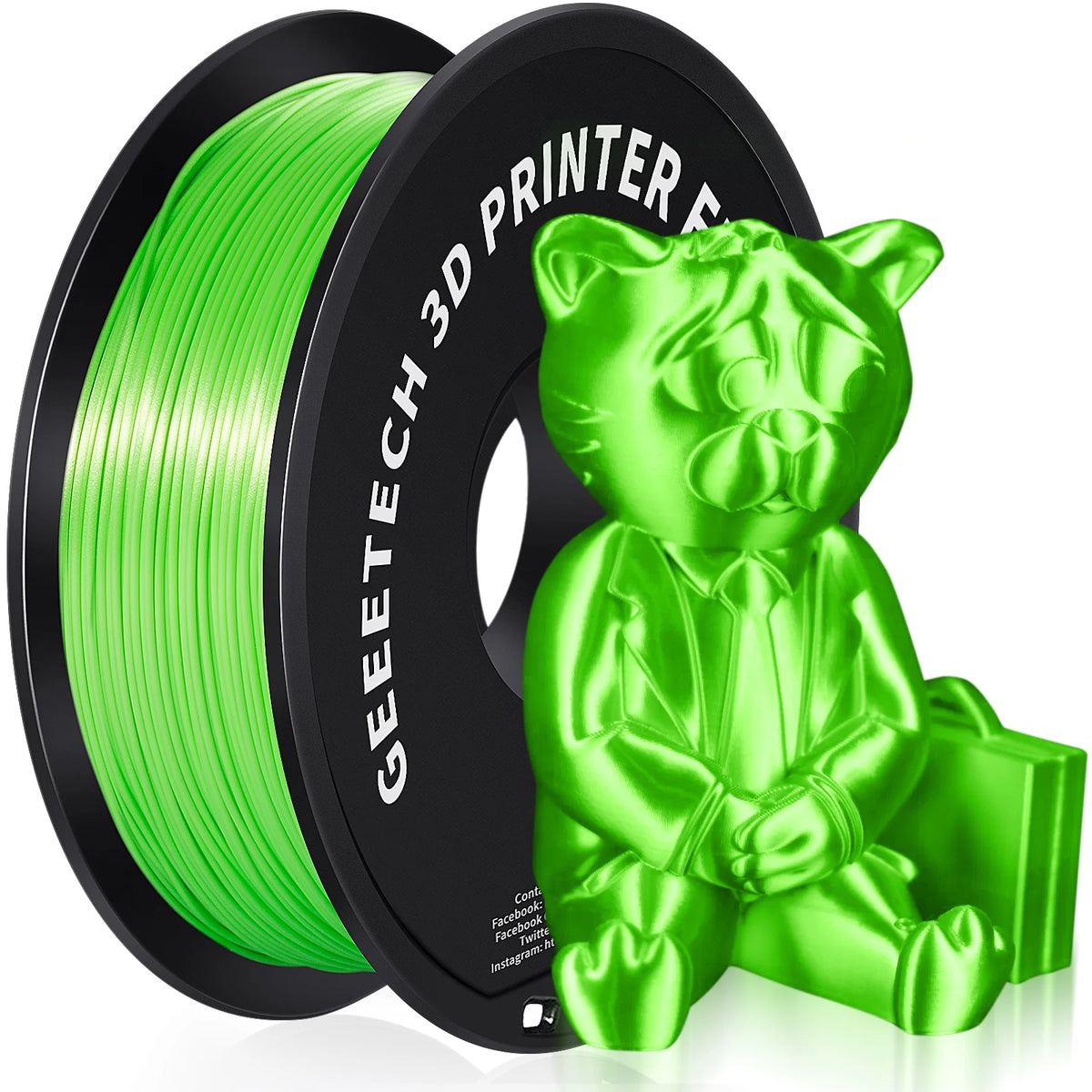 GEEETECH 3D Printing Materials Filament PLA For FDM 3D Printer Pure pla 1 kg (2.2lbs) Vacuum Packaging 1.75mm +-0.03mm