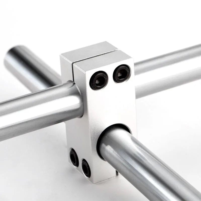 3D printing accessories Pneumatic components linear optical axis fixing clip Connecting piece cross double hole support frame