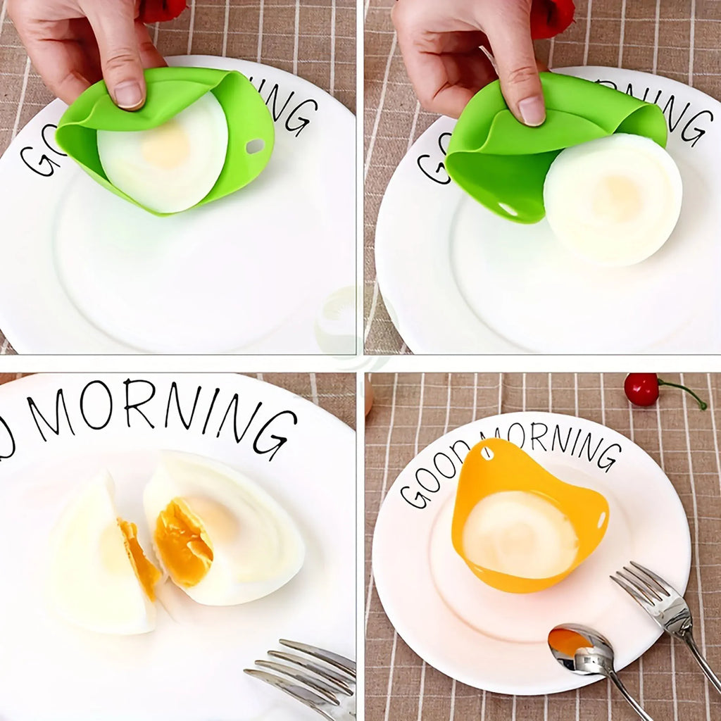 4pcs Silicone Egg Poachers Cups Egg Boiler Mold Cup for Microwave Air Fryer Stovetop Eggs Steaming Egg Maker Kitchen Gadgets