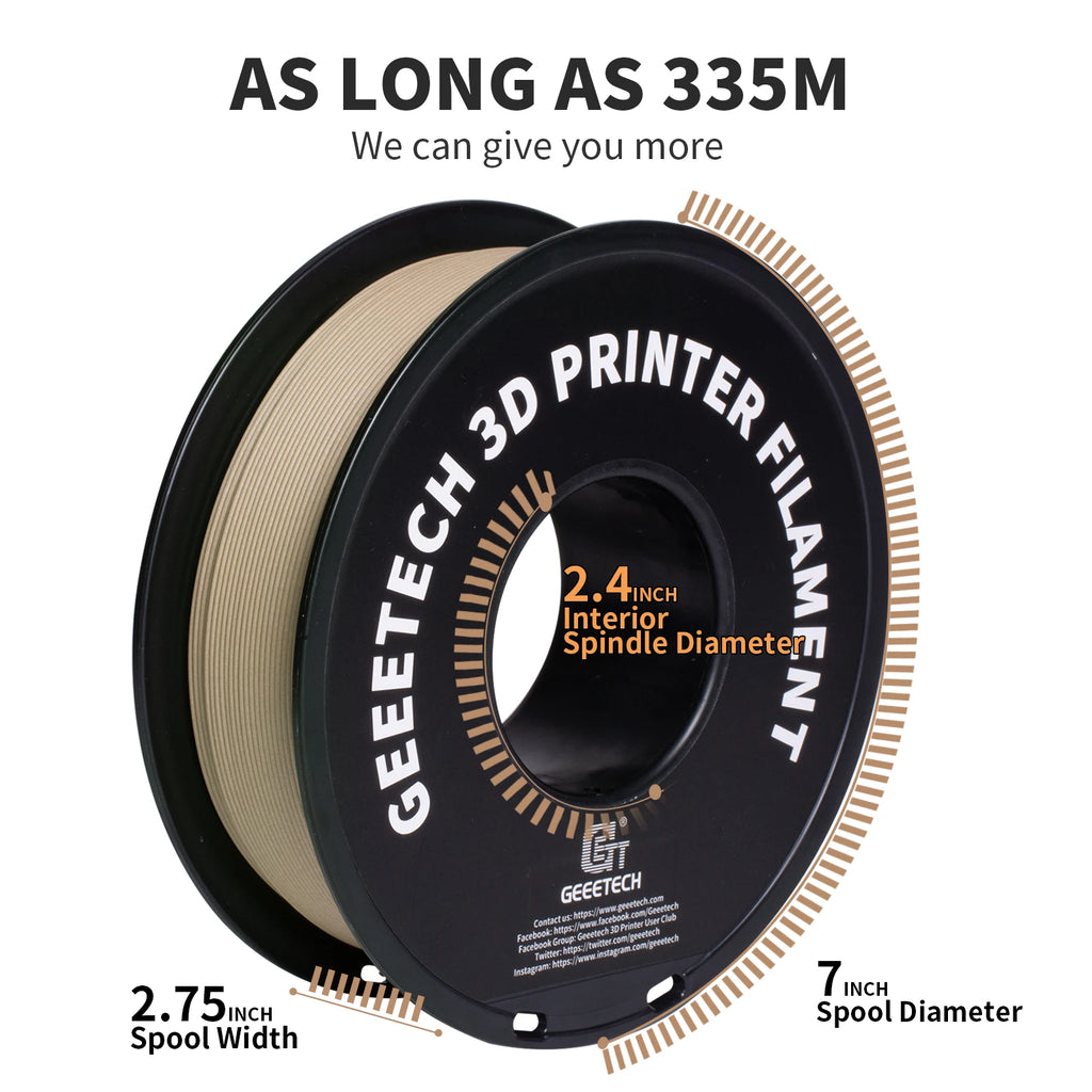 Geeetech Wood PLA 1kg 1.75mm Filament 3D Print Wire Vacuum Packaging Local Warehouses Colorful Plastic for FDM 3D Printer