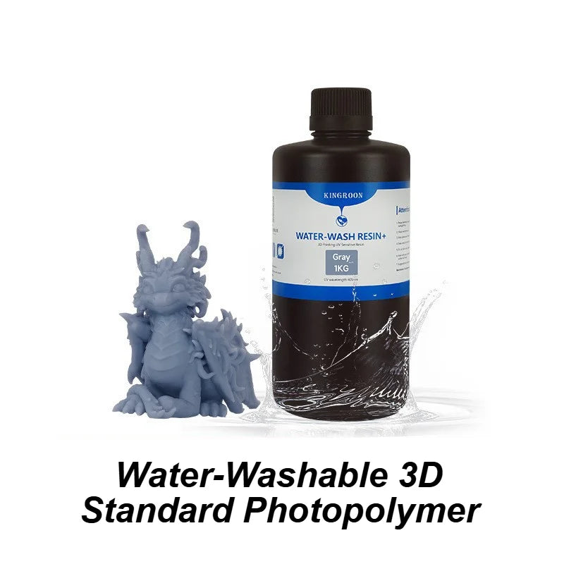 2026 NEW Water-Washable 3D Standard Photopolymer Resin Low Odor Low Viscosity LCD 3D Printing Resin for LCD 3D Printer