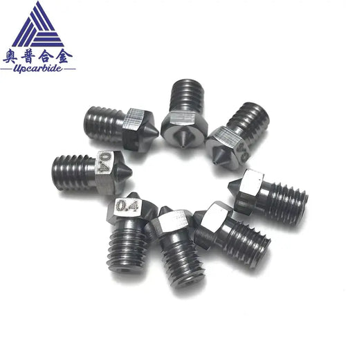 3D V6 Nozzle Solid Carbide 92.5hra Nozzle 3d Printer 0.4/0.5/0.6mm Nozzles for 3D Printer
