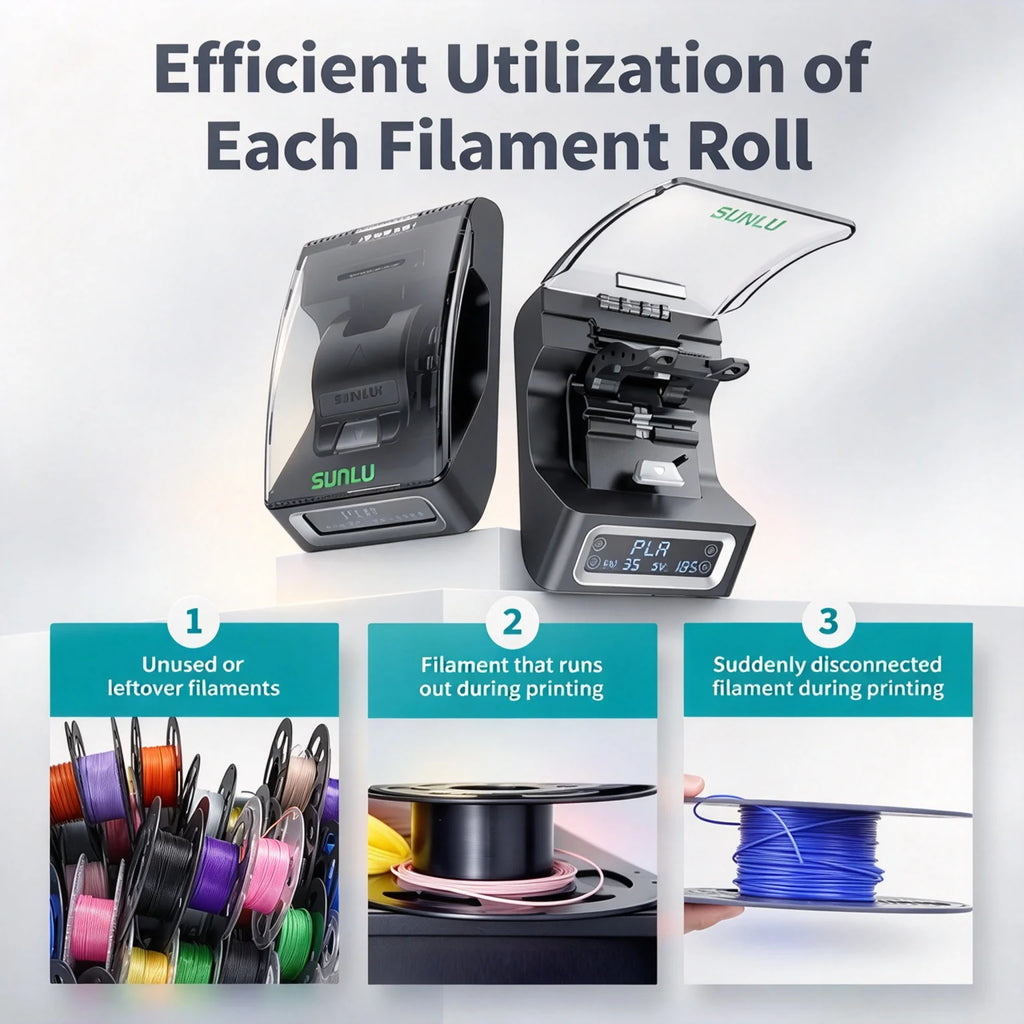 for SUNLU Filament Connector FC01, Fusion Splicer, Weldable to 1.75mm PLA, ABS, PETG, PCL, PA and PC Filament 3D Printer Parts