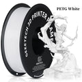 Geeetech 3D Printer Filament Pure PLA PETG Plastic 1.75mm, 1KG (2.2LBS), Tangle-Free, 3D Printing Materials, Vacuum Packaging