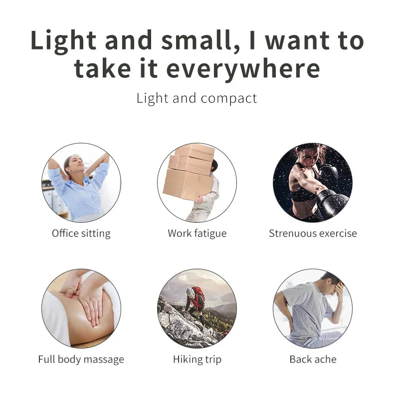 Mini Electric Fascia Gun, Portable Handheld Muscle Relaxer, 6-speed Massage Gun for Full Body Massage and Soreness Relief