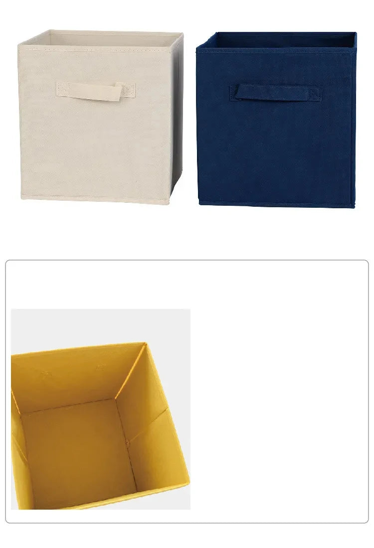 26x26x28cm Cubes Bins Pure Color Non Woven Square Storage Box Clothes Toys Sundries Storage Box Wardrobe Drawer Organizer