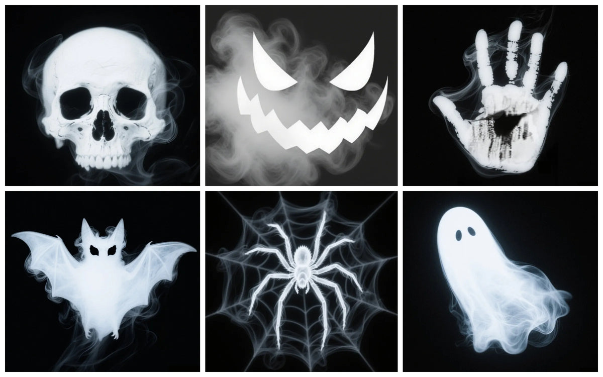 USB Projector Light Halloween Ghost Skull Night Light Switchable Pattern LED Projector Lamp for Room Ceiling Window Wall Decor