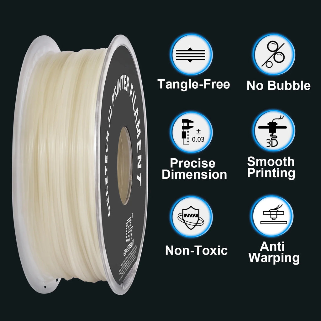 GEEETECH Glow PLA 1.75mm 1kg Glow in Dark for 3D Printing Night Light Luminous 8 Colors 3D Printer Material, Oversea Warehouse