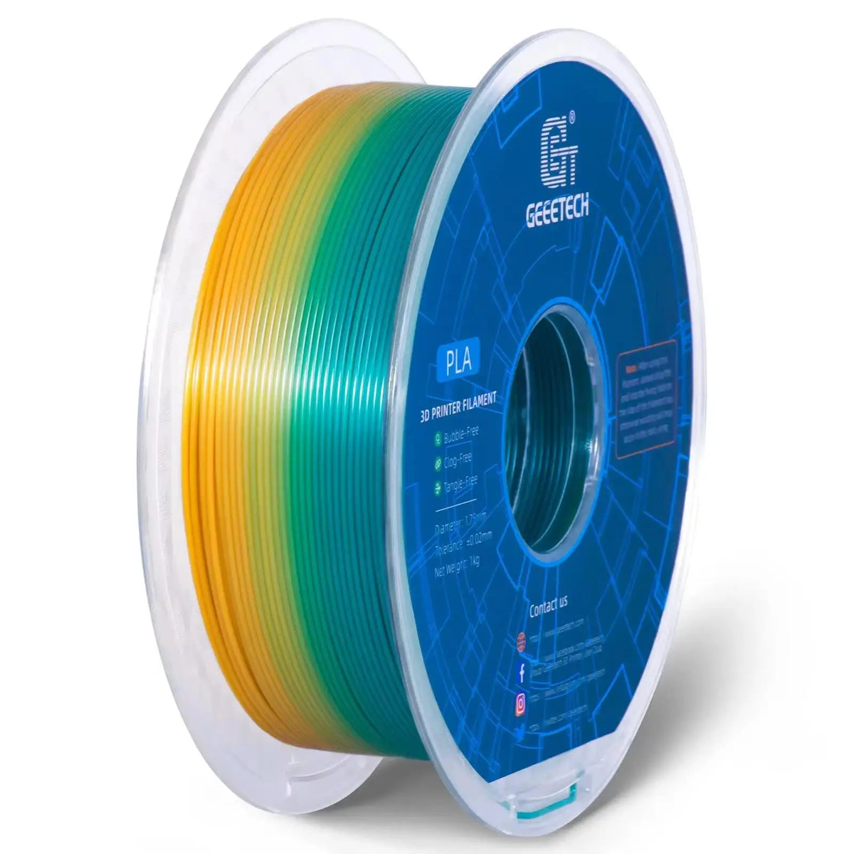GEEETECH 3D Printing Materials Filament PLA For FDM 3D Printer Pure pla 1 kg (2.2lbs) Vacuum Packaging 1.75mm +-0.03mm