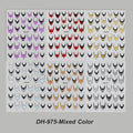 6pcs Bat Glitter French Tips Nail Sticker Laser Sparkle Halloween Bat Design Decals 3D Holo Charms Y2K Manicure Decoration