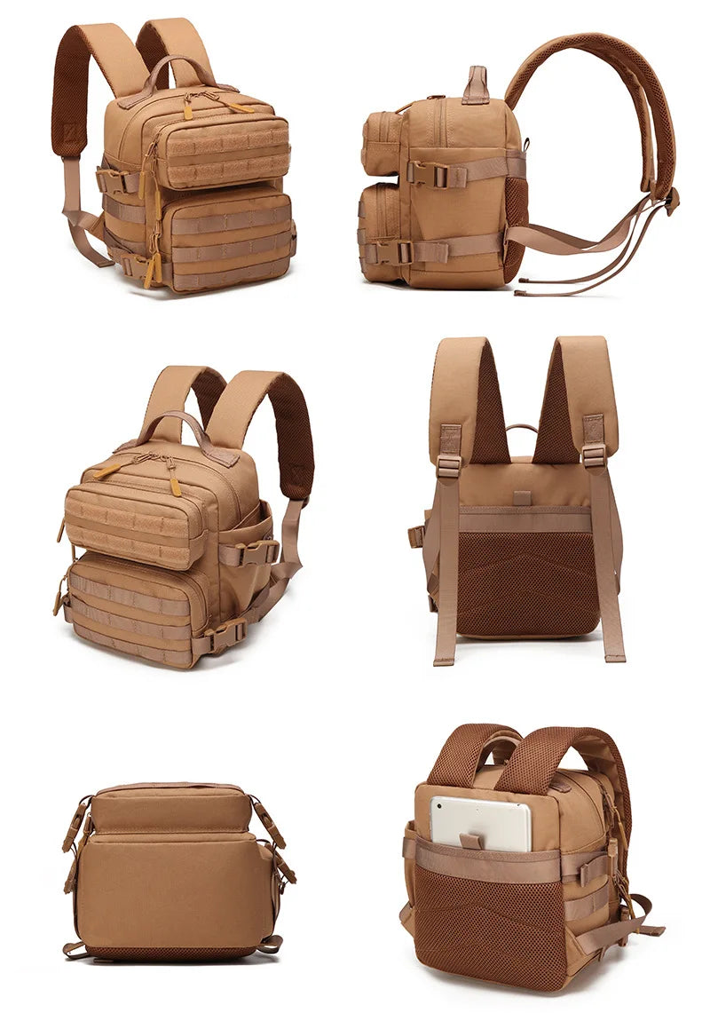 New Camping Hiking Backpack Tactical Molle 900D Men&Women School Bag Outdoor Gym Ruckdack Shoulder Pack with Dual Cup Holder