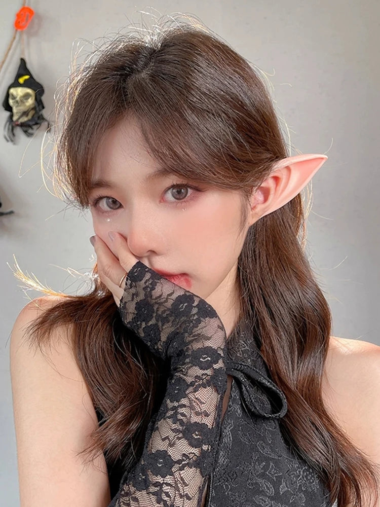 1Pair Of Halloween Elf Ears Masquerade Ball Avatar Pointed Ears Party Props Fairy Monster False Ears