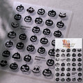 1pcs 5D Black Halloween-Themed Nail Stickers Bat/Ghost Face/Pumpkin/Skull/Spider Pattern Self-adhesive Sliders DIY Nail Supplies