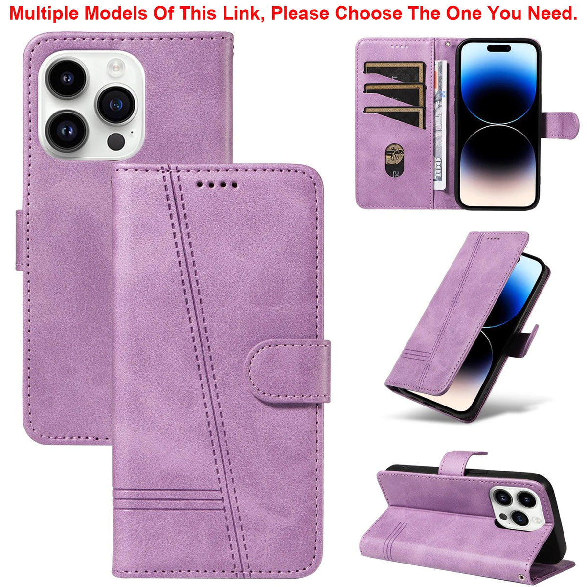 Leather Wallet Phone Case For iPhone 16e 16 Pro Max 15 14 13 Mini 12 11 X XS XR SE2 SE3 8 7 6s Plus Flip Card Slot Holder Cover