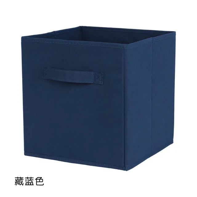26x26x28cm Cubes Bins Pure Color Non Woven Square Storage Box Clothes Toys Sundries Storage Box Wardrobe Drawer Organizer