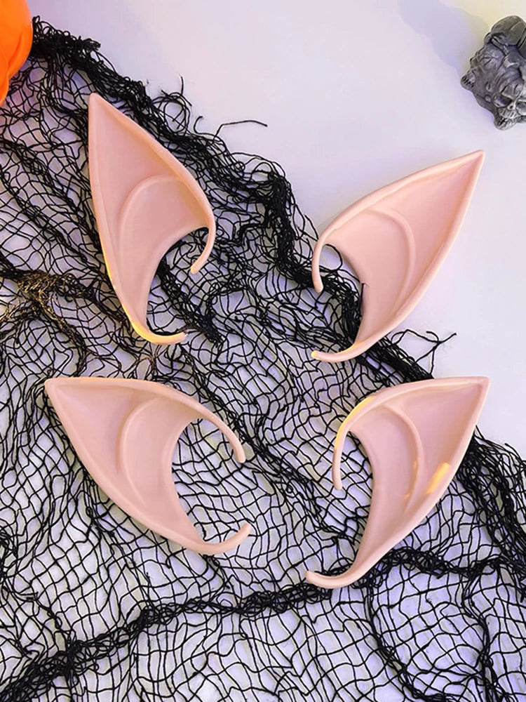 1Pair Of Halloween Elf Ears Masquerade Ball Avatar Pointed Ears Party Props Fairy Monster False Ears