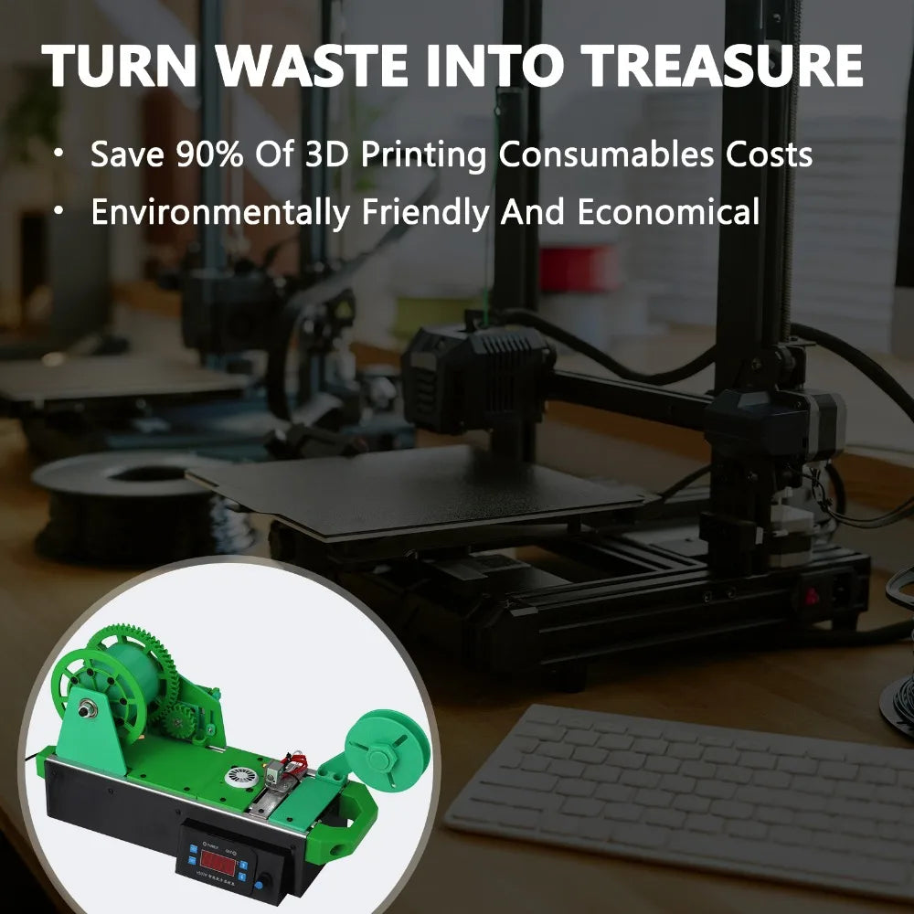 DIY Desktop 3D Filament Extruder Machine Kit Multifunctional Plastic Filament Maker Tool For 3D Printing Consumables Maker