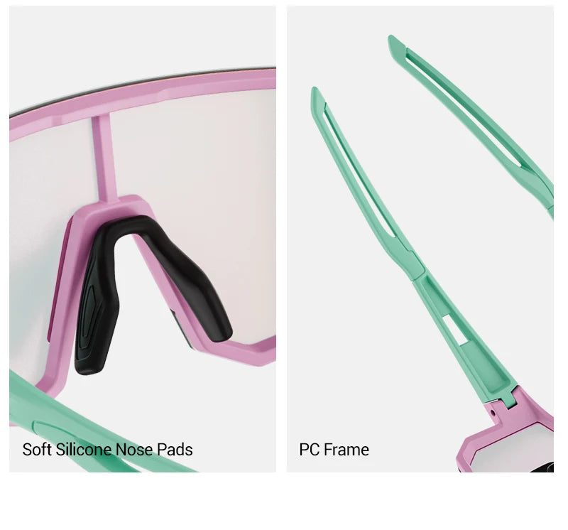 SCVCN Sweet Pink Bike Cycling Glasses Bicycle Photo Accessories Golf Eyepieces Camping Sunglasses UV400 Outdoor Sports Equipment