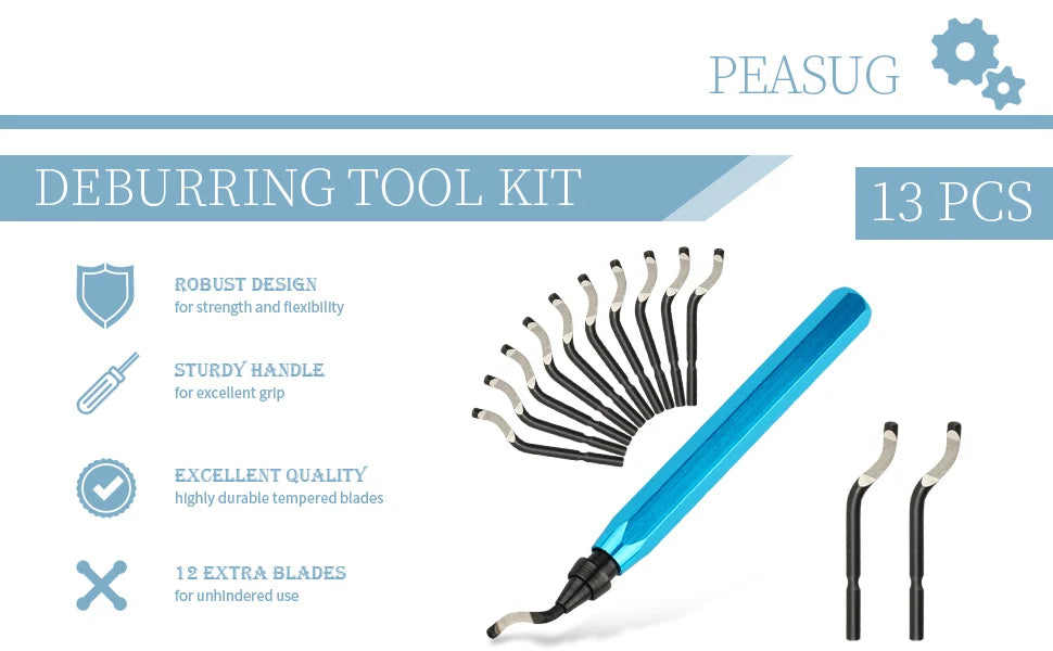 Deburring Tool with 12 High Speed Steel Blades, Deburring Tool 3D Printing, Deburring Tool for Metal,Plastic, 3D Printed Edges