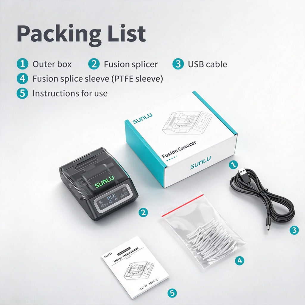 for SUNLU Filament Connector FC01, Fusion Splicer, Weldable to 1.75mm PLA, ABS, PETG, PCL, PA and PC Filament 3D Printer Parts