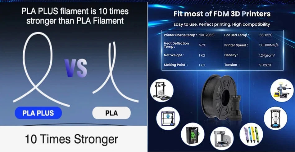 JAYO 3D Printer PLA/PETG/PLA PLUS /PLA META /SILK/ASB Filament  1.75mm 2Roll 1.1KG/0.65KG 3D Printer Filament for 3D Printer
