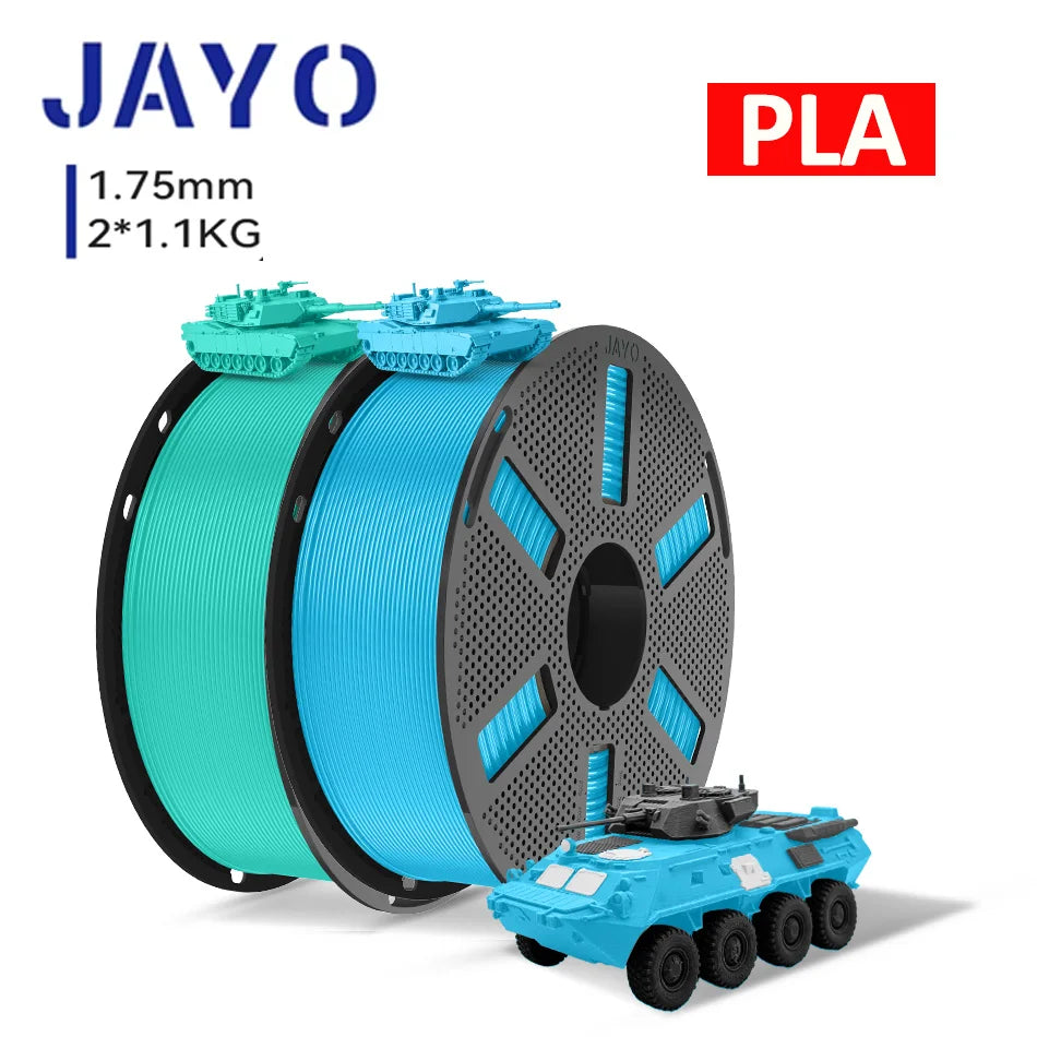 JAYO 3D Printer PLA/PETG/PLA+ /PLA META /SILK/ASB/TPU  Filament 1.75mm 2Roll 1.1KG/0.65KG 3D Printer Filament for 3D Printer