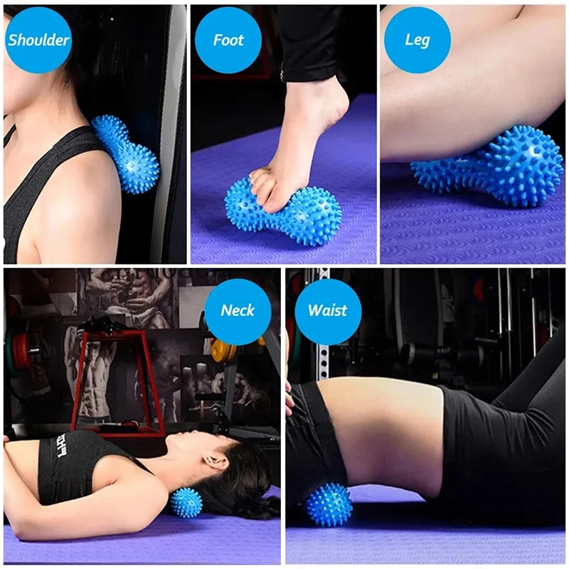 Foot Massage Roller Peanut Spiky Ball Myofascial Balls Massager For Neck Back Foot Massage