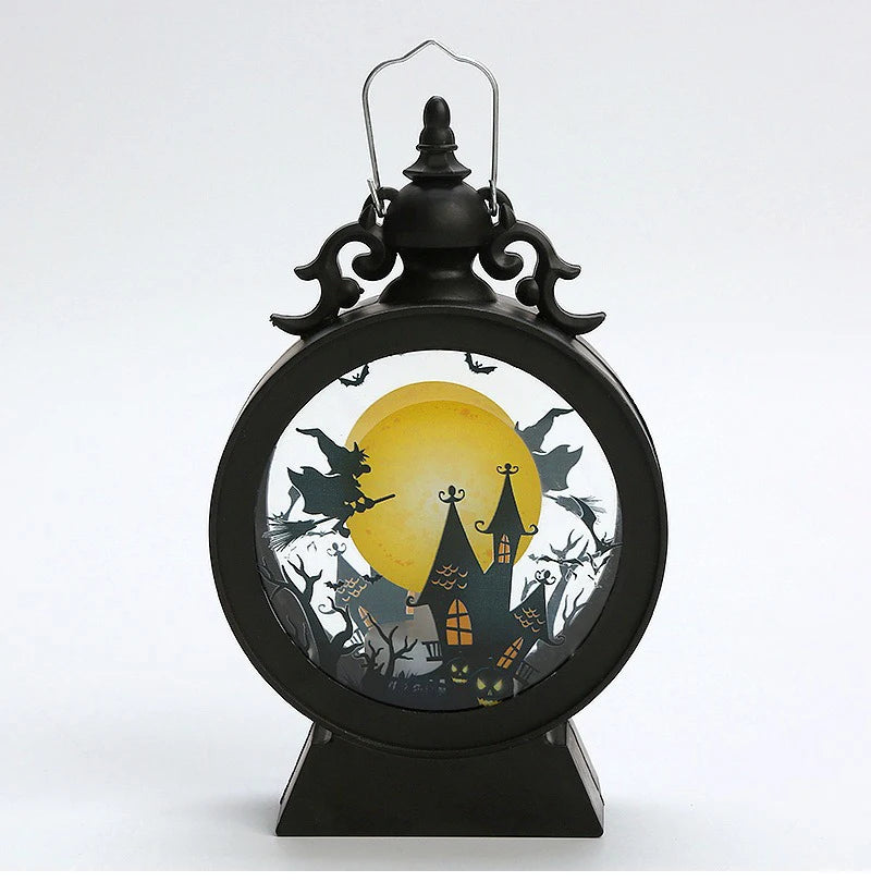 Halloween LED Wind Night Light Portable Pumpkin Ghost Lantern Bar Desktop Ornament Halloween Decor Props Party Supplies DeskLamp