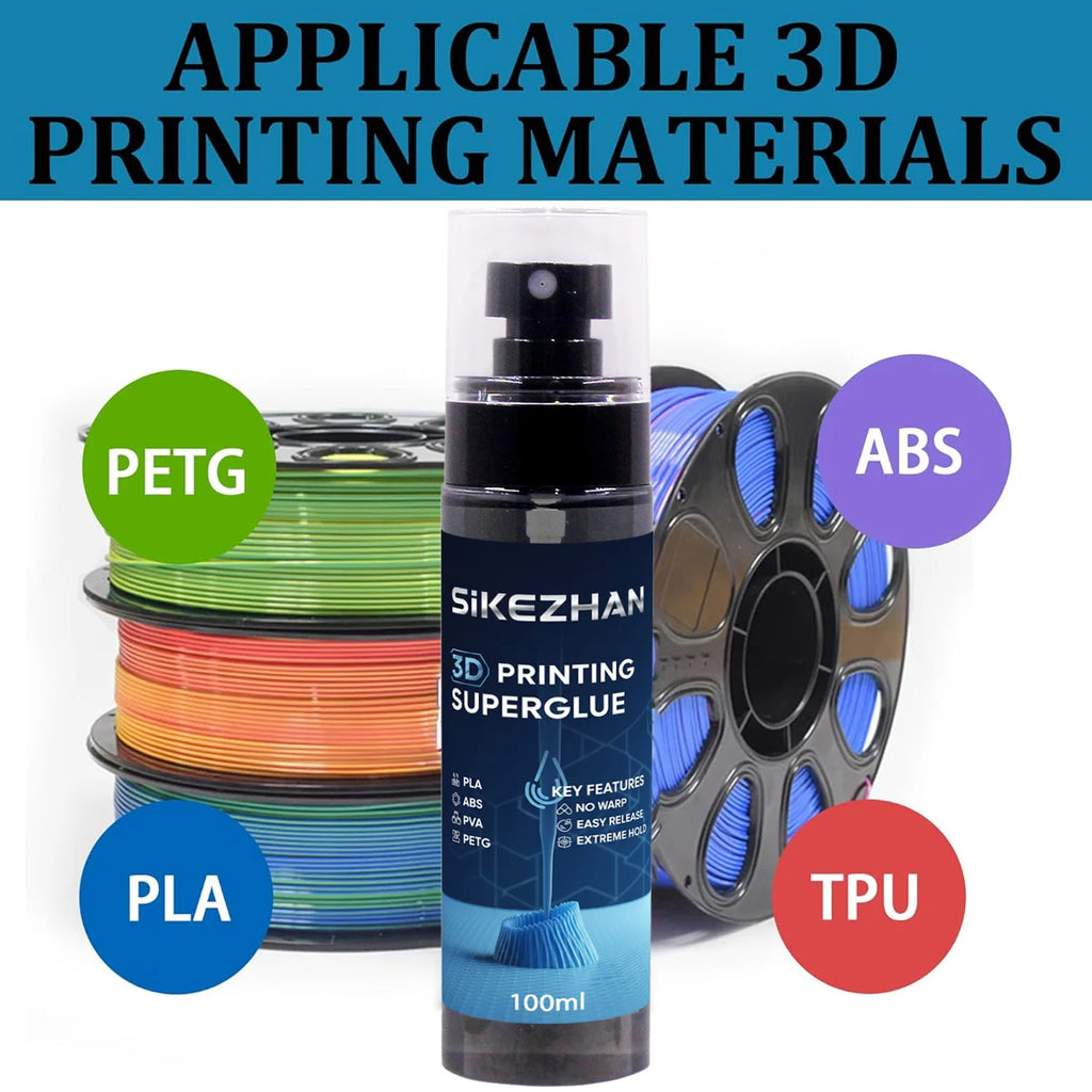 3D Printing Bed Glue, Build Plate Adhesion Booster, Reduce Warping, Easy Part Removal, Compatible with PLA ABS PETG, Glass/PEI