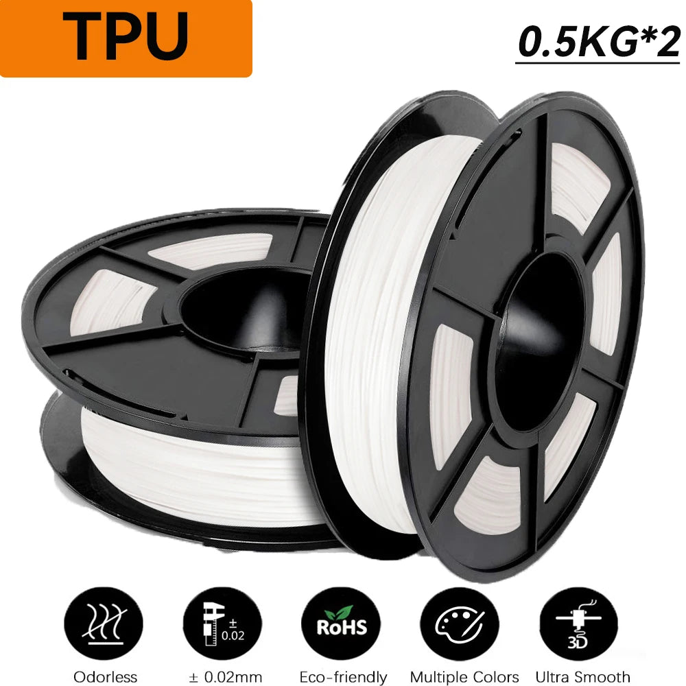 JAYO 3D Printer PLA/PETG/PLA+ /PLA META /SILK/ASB/TPU  Filament 1.75mm 2Roll 1.1KG/0.65KG 3D Printer Filament for 3D Printer