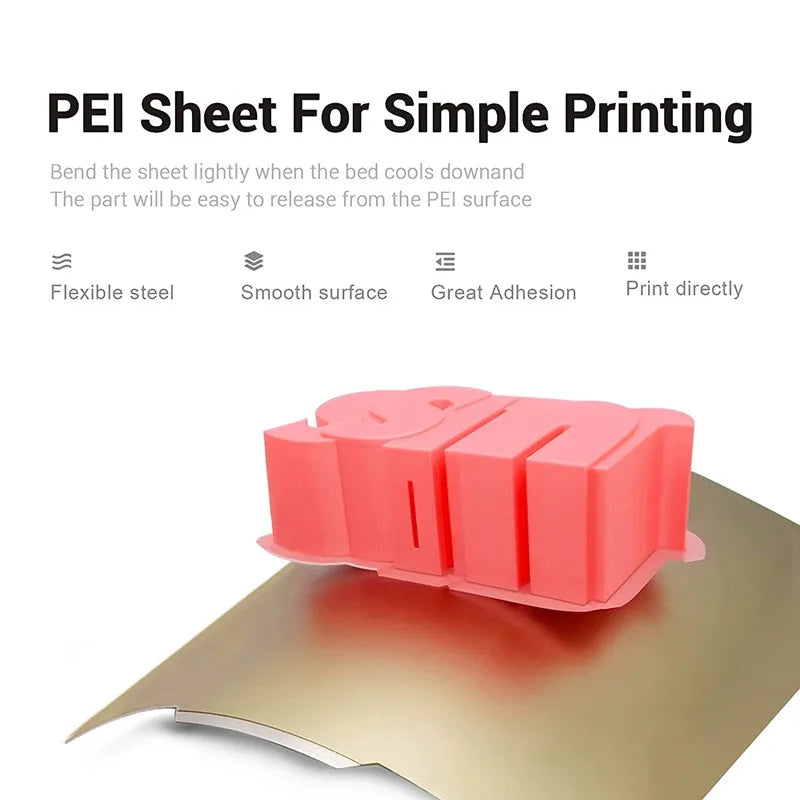 3D Printer Smooth PEI Spring Steel Sheet PEI Build Plate Platform 320x310mm For CR-10S Pro,Ender 3 Max,Kobra Plus 3D Printer