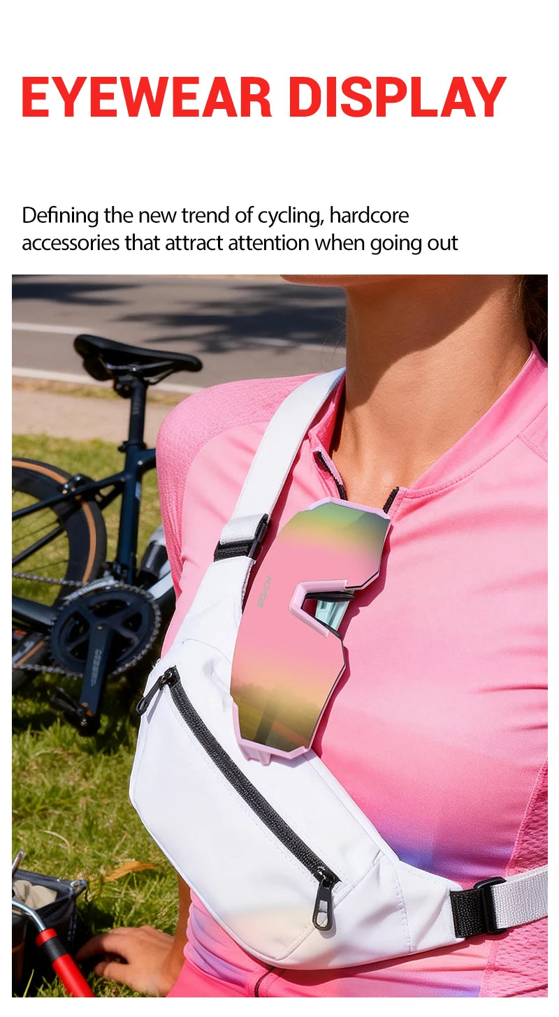 SCVCN Sweet Pink Bike Cycling Glasses Bicycle Photo Accessories Golf Eyepieces Camping Sunglasses UV400 Outdoor Sports Equipment
