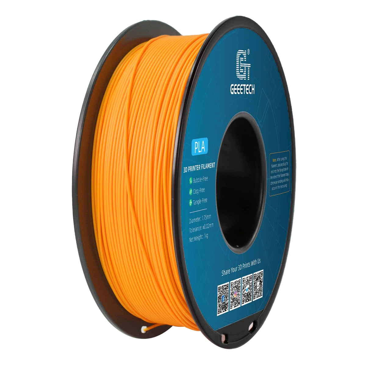 Geeetech Standard PLA Filament 1kg 1.75mm 3D Printer Plastic Material, Accuracy 0.03mm, Fit Most FDM Printer