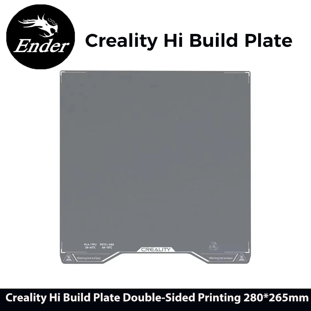 Creality Hi Build Plate Low Temperature Cold Printing  High Adhesion Double-Sided Printing Plate for 3D Printer Parts 280*265mm