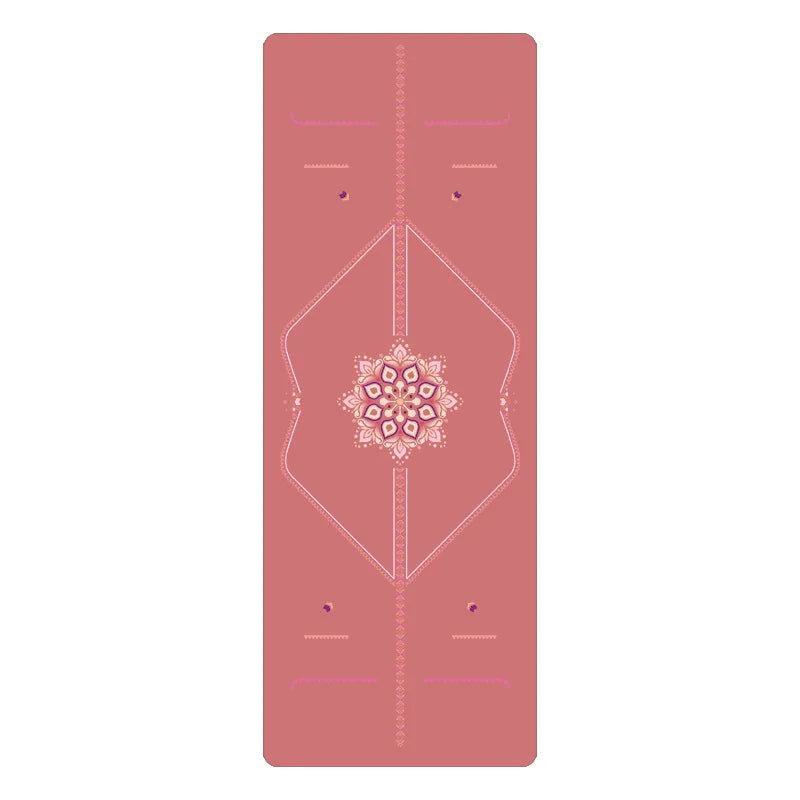 Lezyan Newest Non-slip PU Natural Rubber Yoga Mat Thick Sweat Absorption Grip Exercise Shock Absorption Workout Fitness Gym
