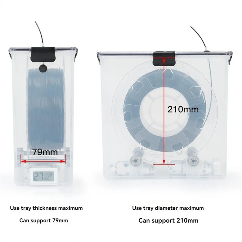✤3D Printer Filament Dry Box Storage Hot-Air Heating Storage Printing Material Box Holder Moisture-Resistant for All FDM