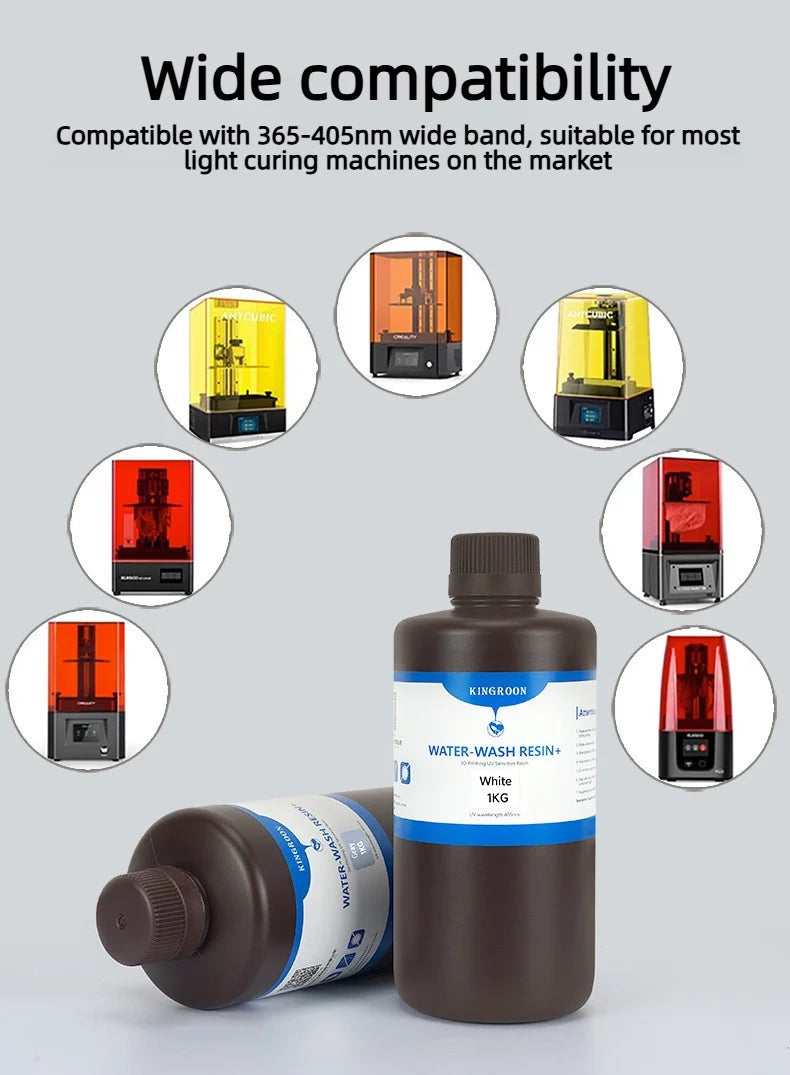 2026 NEW Water-Washable 3D Standard Photopolymer Resin Low Odor Low Viscosity LCD 3D Printing Resin for LCD 3D Printer
