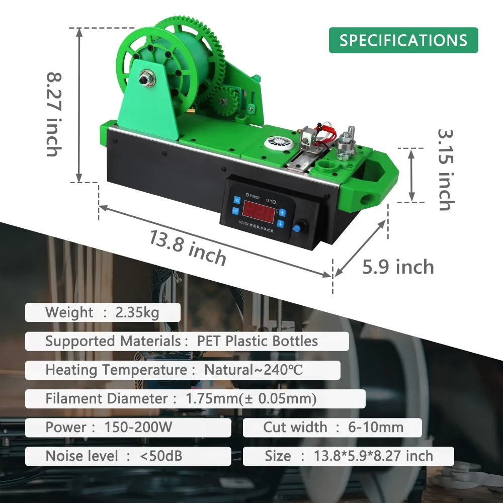 DIY Desktop 3D Filament Extruder Machine Kit Multifunctional Plastic Filament Maker Tool For 3D Printing Consumables Maker