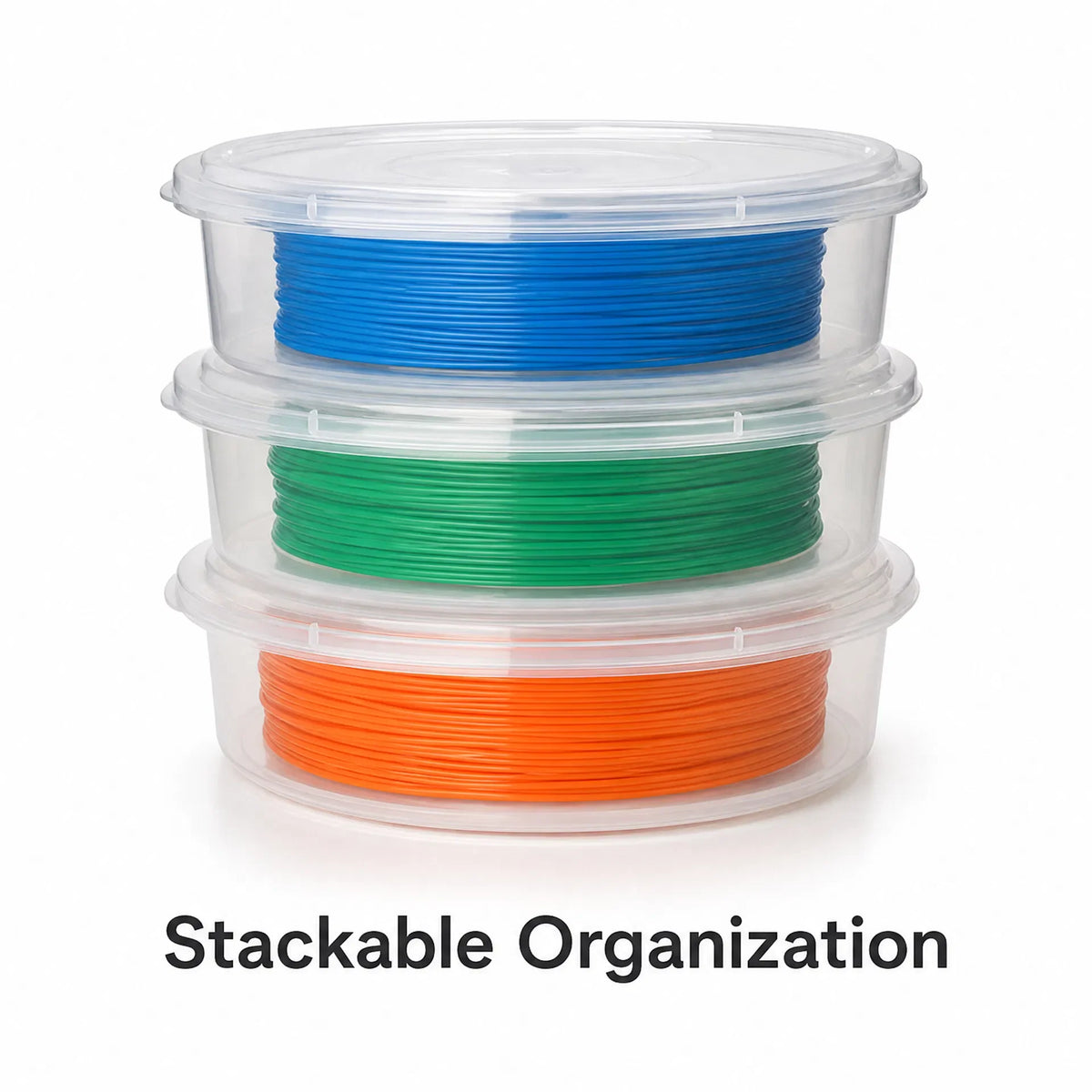3D Filament Storage Box 10 Pack Transparent Stackable Dust Proof Moisture Proof Cases for 3D Printing Hobby Storage