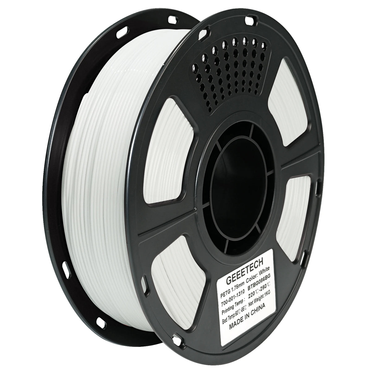 GEEETECH 1kg 1.75mm 1KG(2.2LBS) Pure PETG, 3D Printer Filament, Vacuum Packaging, Tangle-Free, 3D Printing Materials