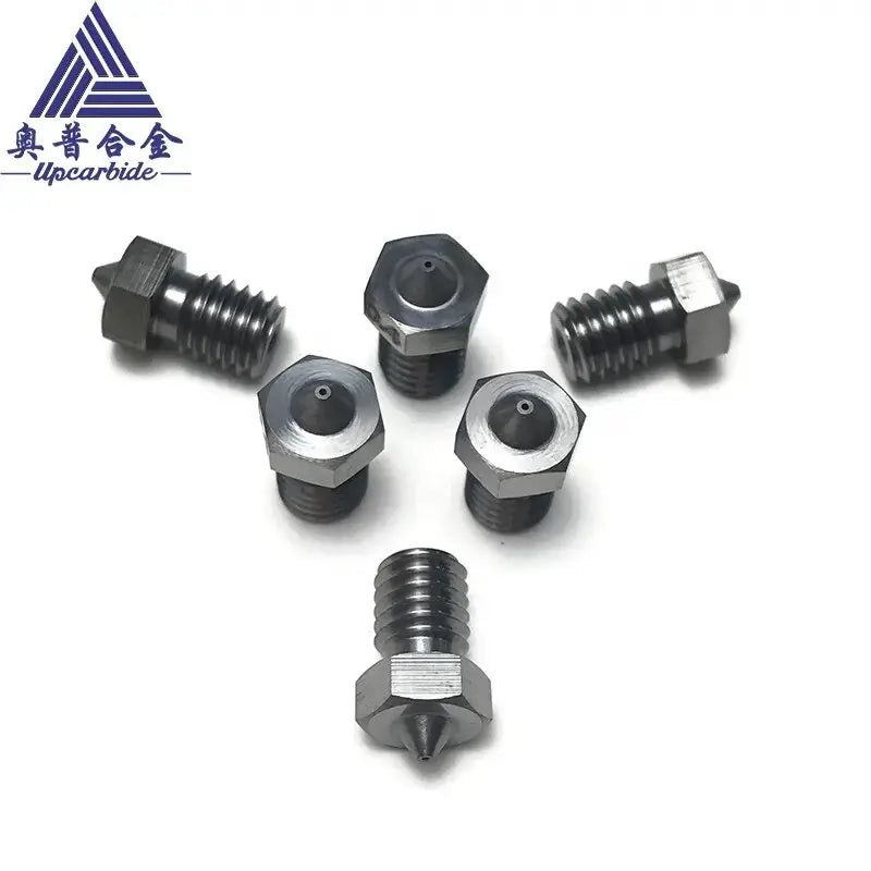 3D V6 Nozzle Solid Carbide 92.5hra Nozzle 3d Printer 0.4/0.5/0.6mm Nozzles for 3D Printer