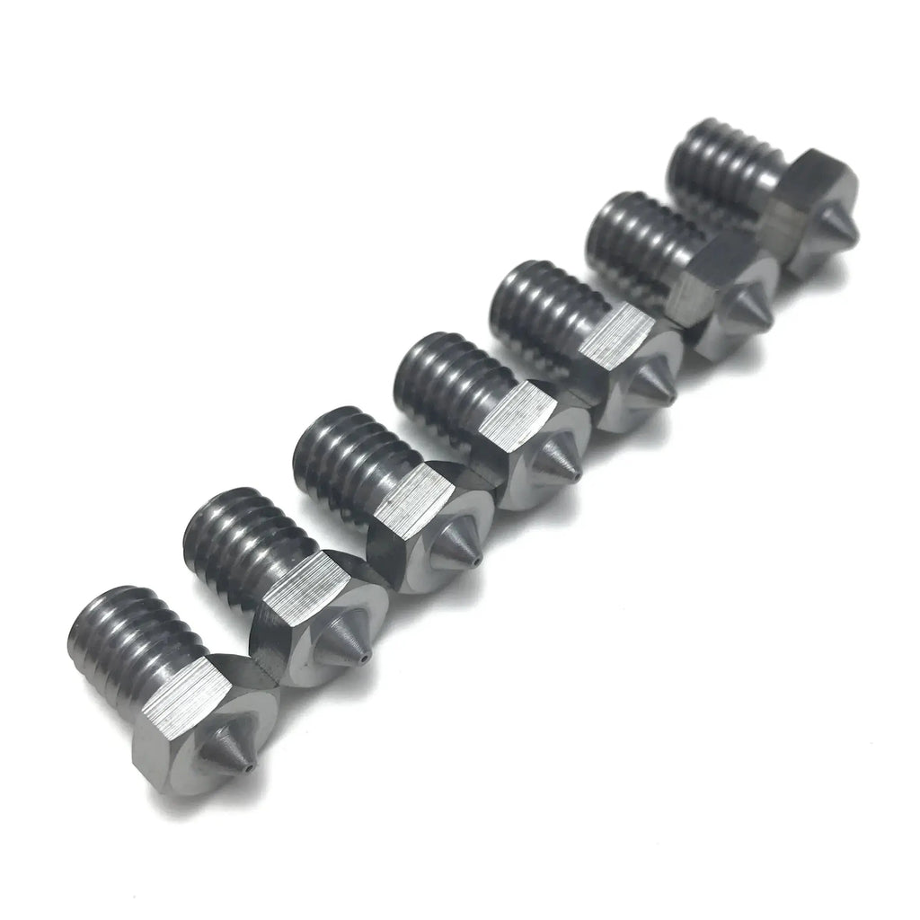 3D V6 Nozzle Solid Carbide 92.5hra Nozzle 3d Printer 0.4/0.5/0.6mm Nozzles for 3D Printer