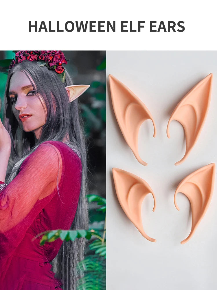 1Pair Of Halloween Elf Ears Masquerade Ball Avatar Pointed Ears Party Props Fairy Monster False Ears