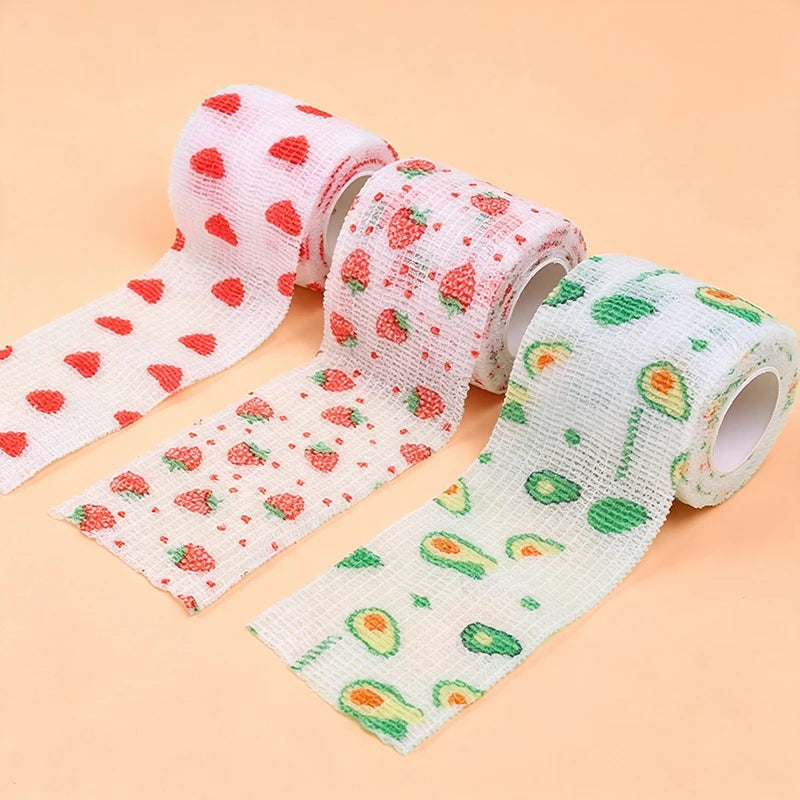 5/10pcs Athletic Wrap Tape Self Adhesive Elastic Bandage Elastoplast Sports Protector Knee Finger Shoulder Tattoo Accessories